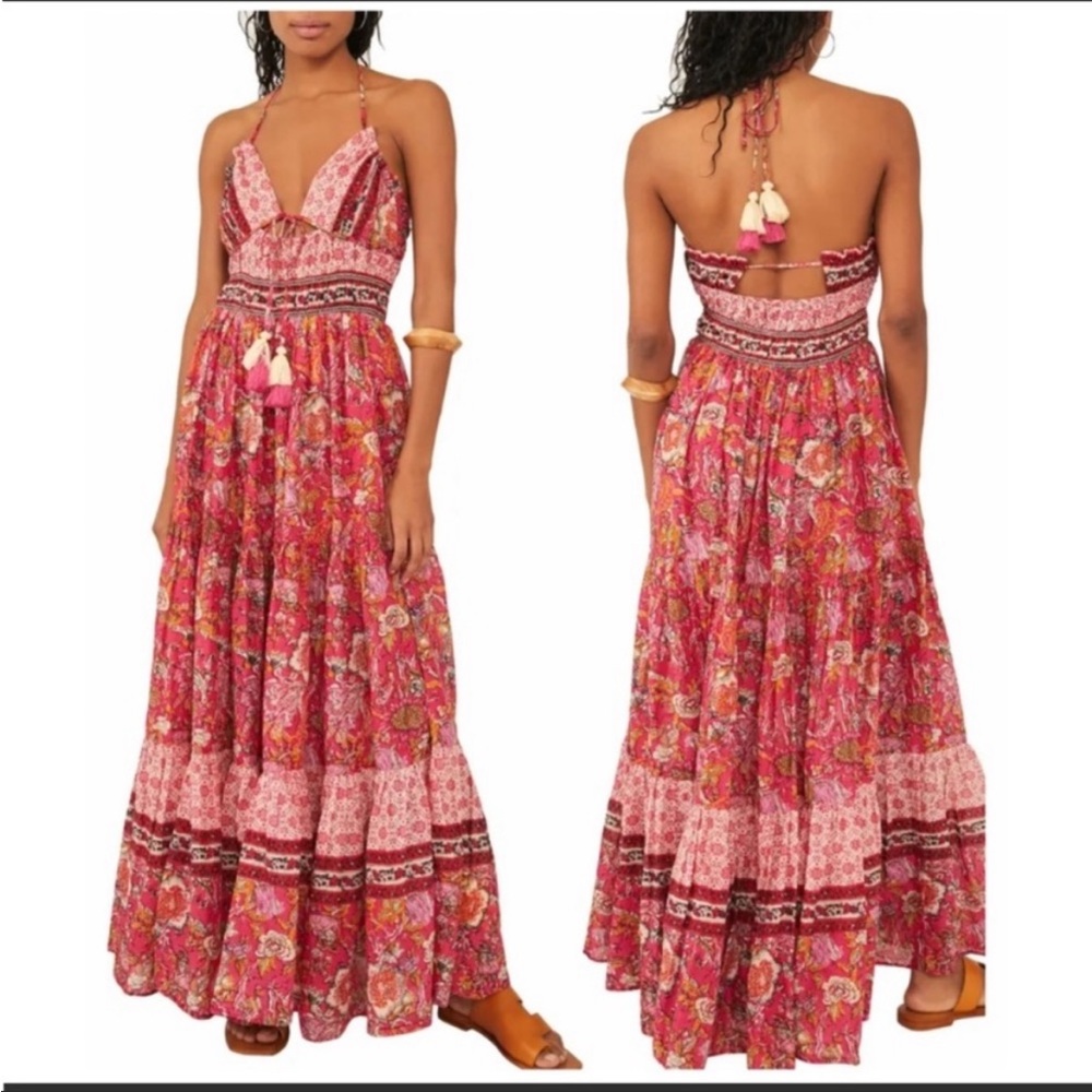 Free People Pink Floral Boho Maxi Dress - Picture 5 of 7